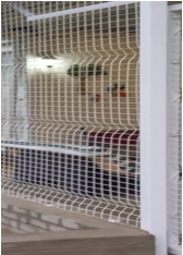 powder coated in white